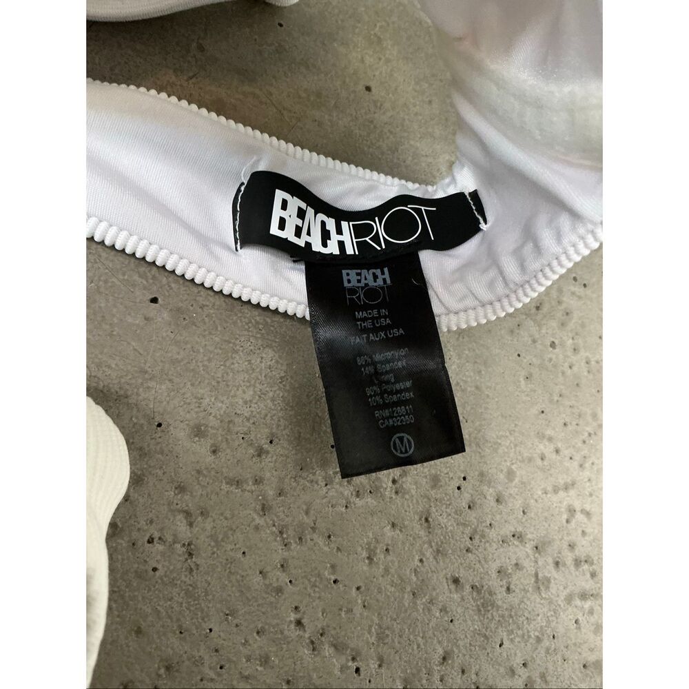 Beach Riot Ribbed Bikini | Ivory/White in Small - Picture 4 of 4